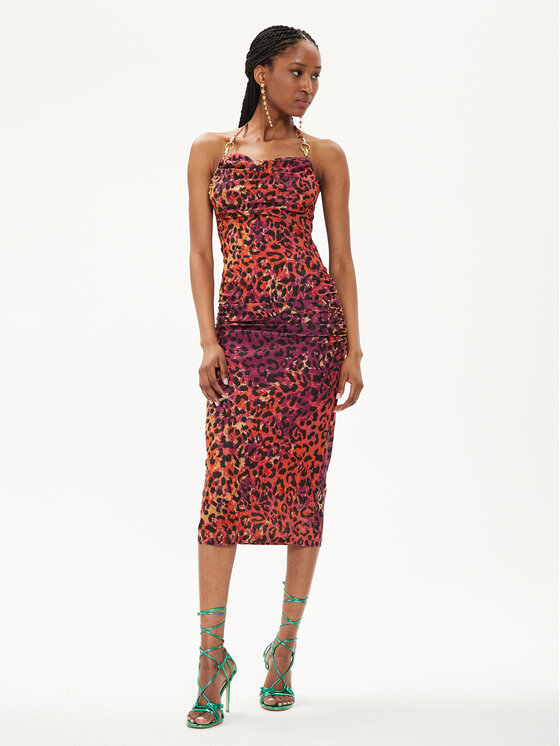 Just Cavalli Abito da cocktail 76PAO924 Rosa Slim Fit Modivo