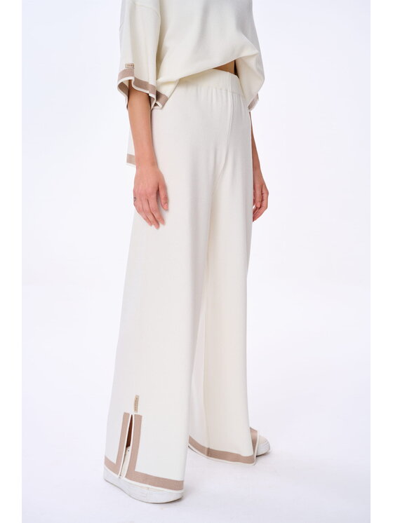 blue shadow blue shadow Spodnie damskie Mars Écru Regular Fit