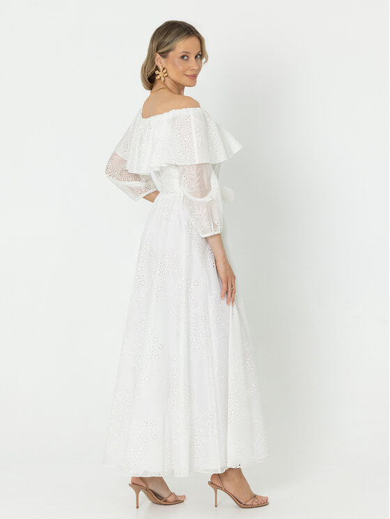 LIDIA KALITA LIDIA KALITA Sukienka koktajlowa Belle Biały Flare Fit