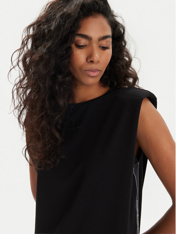 EA7 Emporio Armani EA7 Emporio Armani Ljetna haljina 3DTA61 TJ6SZ 1200 Crna Slim Fit