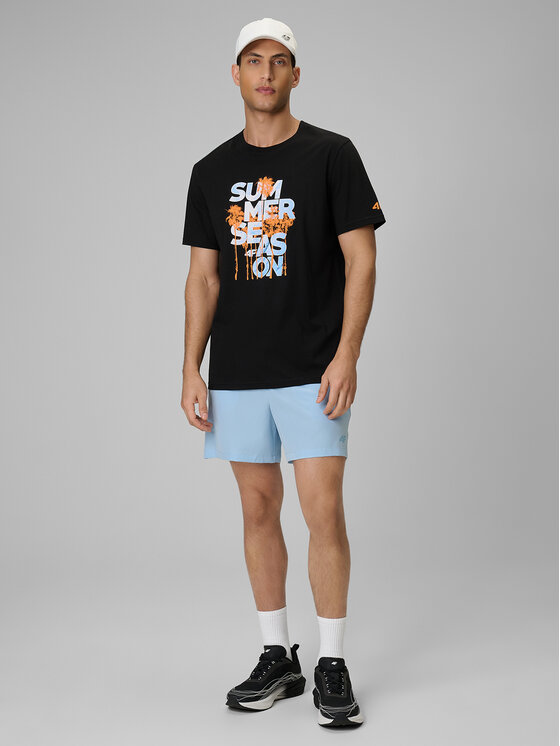 4F 4F T-Shirt BEACHWEAR Czarny Regular Fit