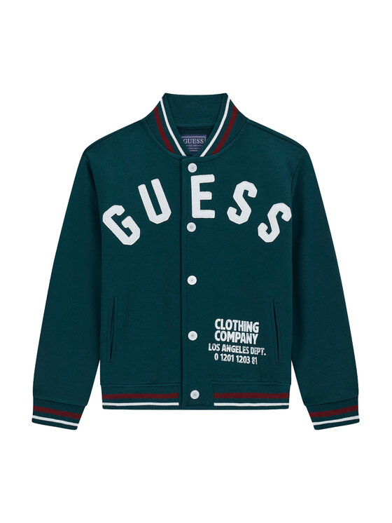 Guess Guess Mikina L6YQ03 K4013 Tmavo zelená Regular Fit