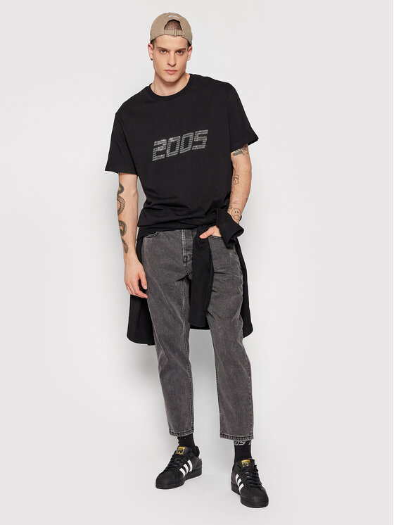 2005 2005 Tricou Unisex Signature Tee Negru Relaxed Fit