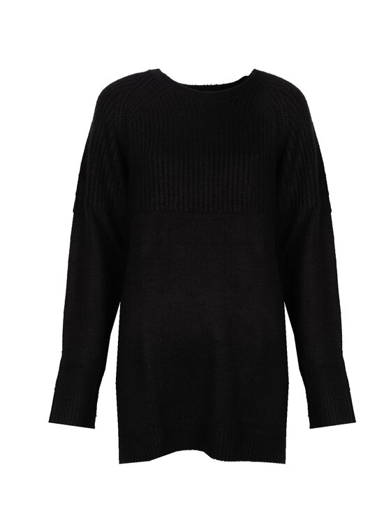 Silvian Heach Silvian Heach Πουλόβερ PGA22132 Μαύρο Oversize