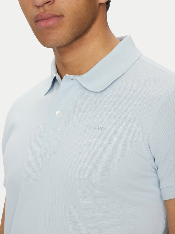 Geox Geox Polokošile M5511B T3240 F4508 Světle modrá Regular Fit