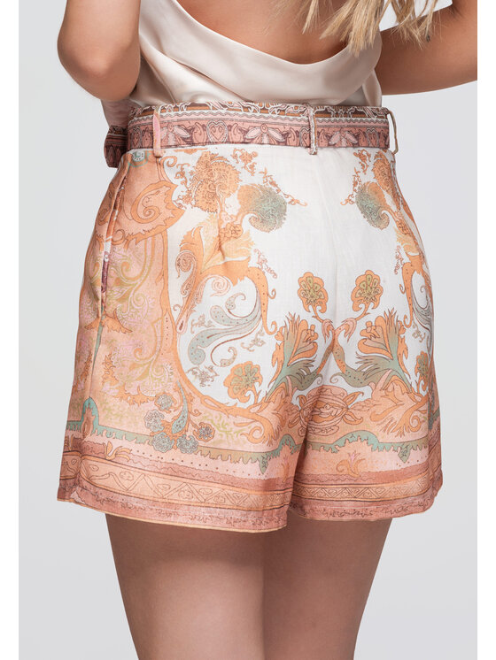Ombre Ombre Szorty materiałowe OW-ST-E0022 Beżowy Regular Fit