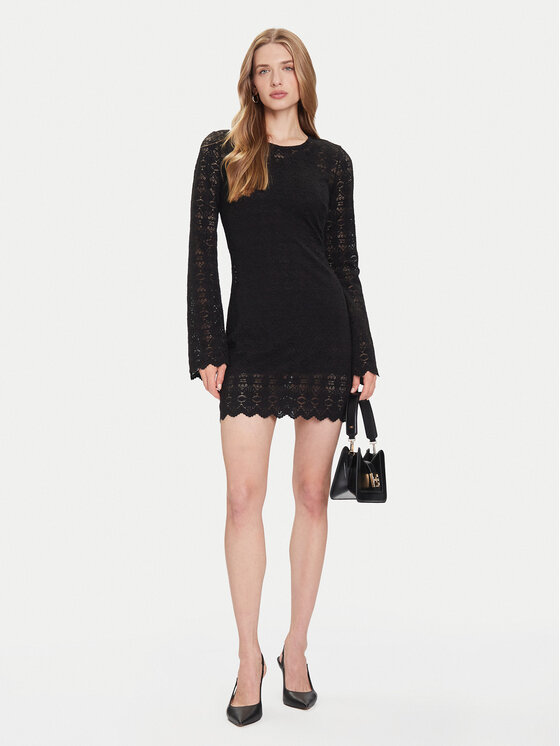 Guess Guess Трикотажна сукня W5BK35 K1180 Чорний Slim Fit