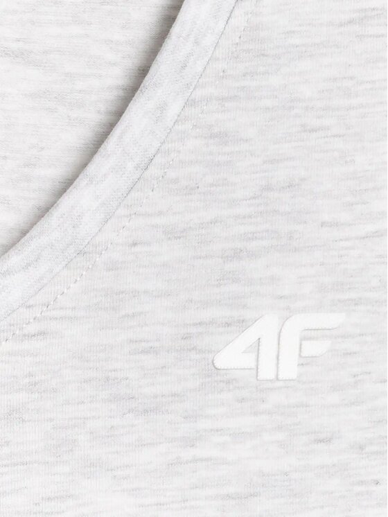 4F 4F T-Shirt 4FWMM00TTSHF3307-27M Szary Authentic Slim Fit