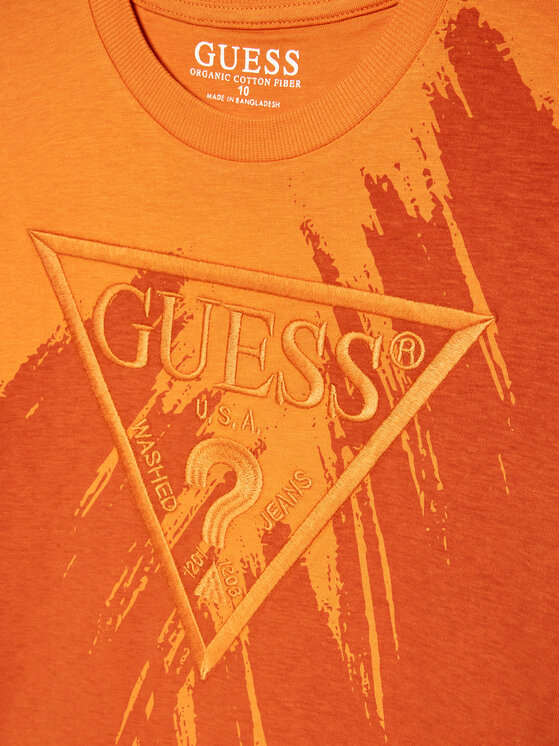 T-shirt L3GI02 K8HM0 Arancione Regular Fit