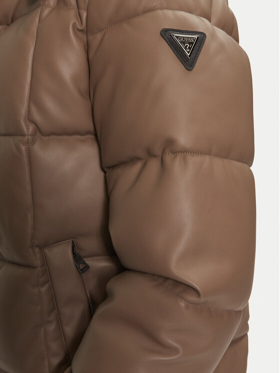 Guess Guess Jakna od imitacije kože M4BL33 WGJB0 Smeđa Regular Fit