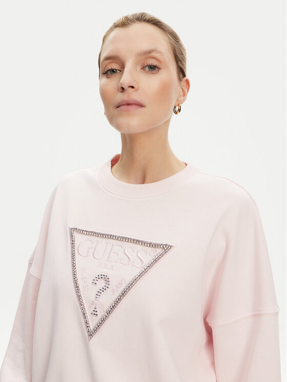 Guess Guess Pulóver W5YQ04 KC8I0 Rózsaszín Regular Fit