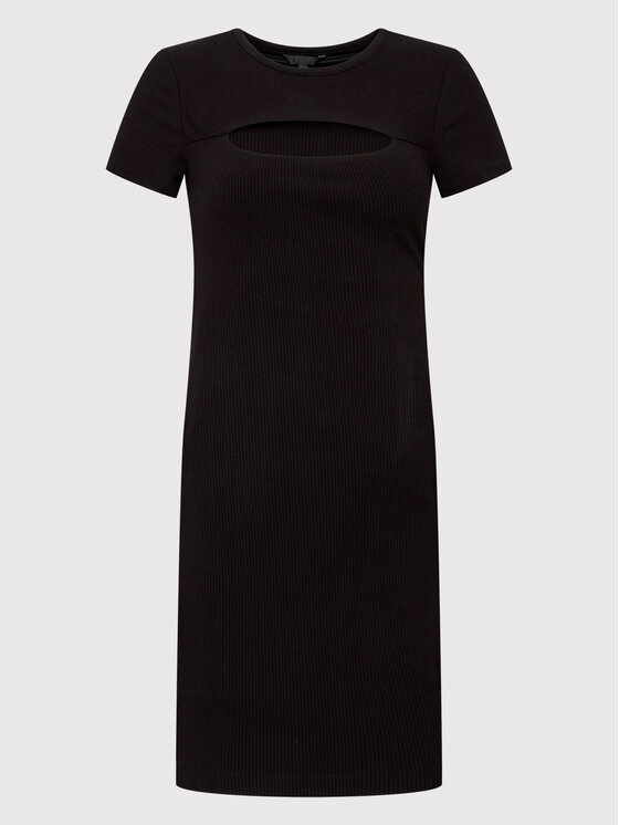 Guess Guess Rochie tricotată Lana WBYK95 KB9E2 Negru Slim Fit