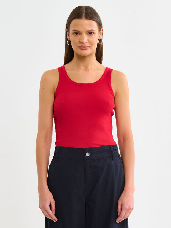 BIG STAR BIG STAR Top AURELA_603_150 Czerwony Basic Fit