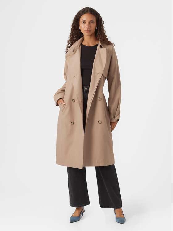 Vero Moda Vero Moda Trench Doreen 10301287 Bej Regular Fit
