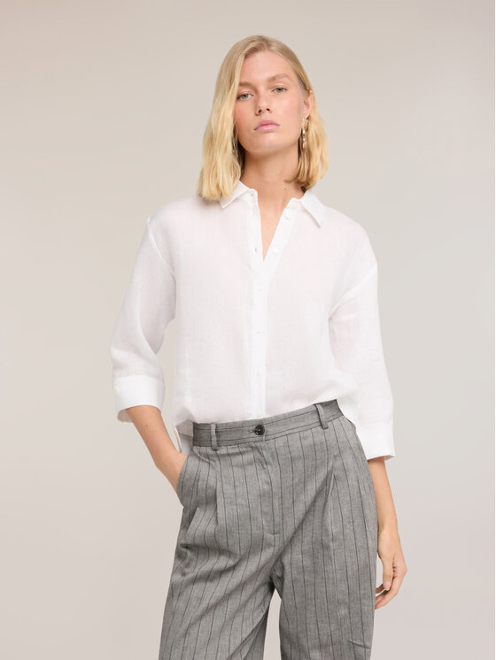 Motivi Motivi Koszula 5020W000521N011 Biały Cropp Fit