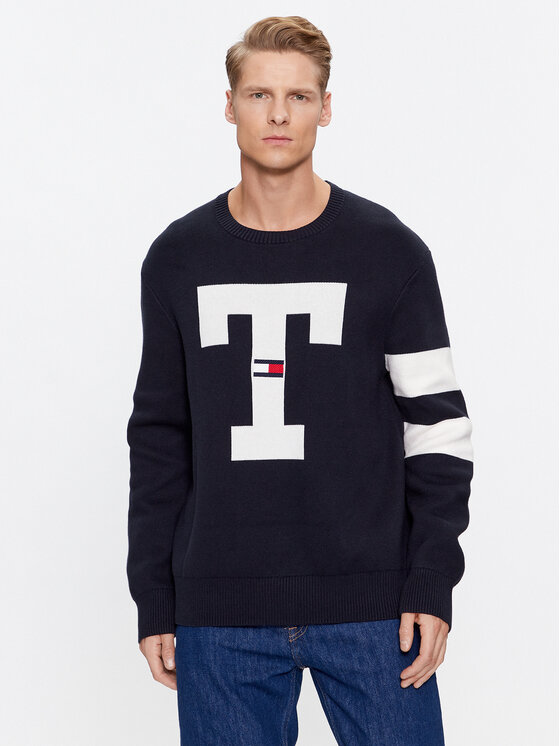 Tommy Jeans Džemperis ar kapuci DM0DM16787 Tumši zils Oversize