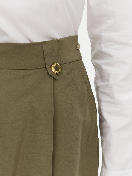 Barbour Barbour Medžiaginės kelnės Ava LTR0386GN74 Žalia Wide Leg