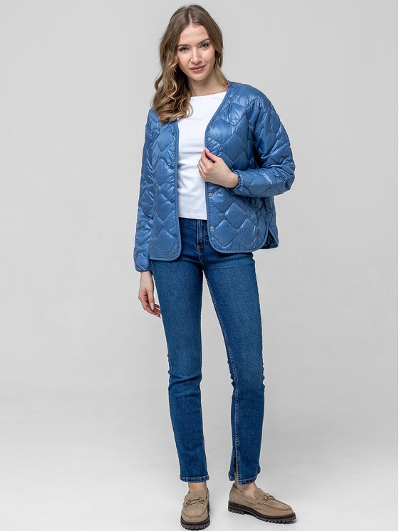 Perso Perso Kurtka przejściowa BLE260048F Niebieski Regular Fit