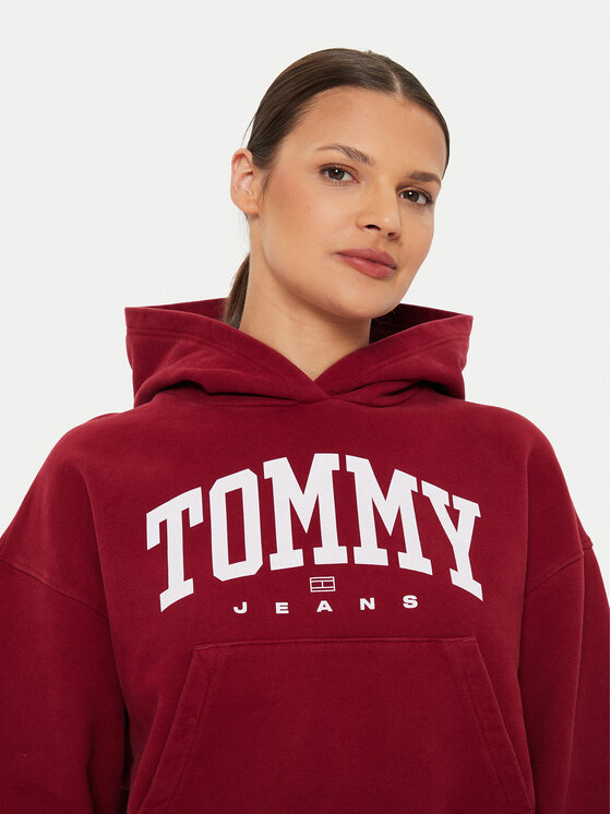 Tommy Jeans Tommy Jeans Pulóver Varsity DW0DW19291 Piros Relaxed Fit