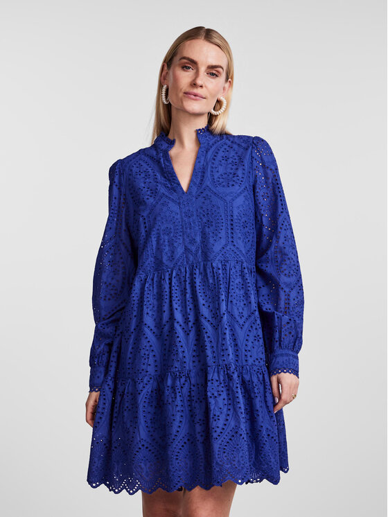 YAS Kleid fur den Alltag 26027162 Blau Regular Fit Modivo
