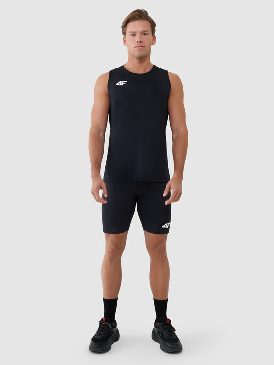 4F 4F Tank top NOS Czarny Regular Fit