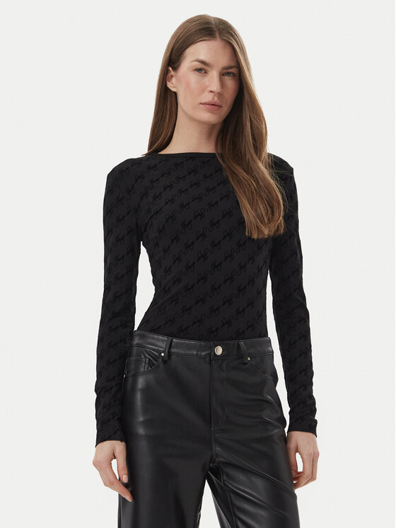 HUGO HUGO Боді Flokky 50570394 Чорний Slim Fit