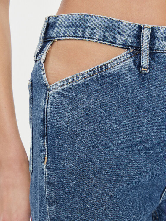 Calvin Klein Jeans Calvin Klein Jeans Blugi Authentic Slim Straight Cut Out J20J222433 Albastru Slim Fit