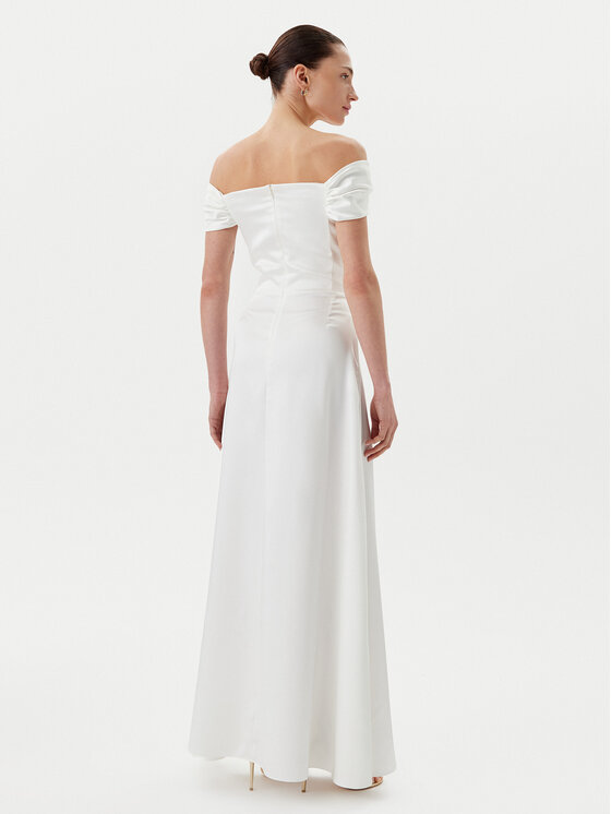 Rinascimento Rinascimento Vakarinė suknelė CFC0123802003 Balta Regular Fit