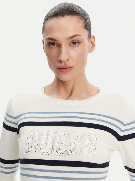 Guess Guess Džemper W5GR18 Z2NQ2 Écru Slim Fit