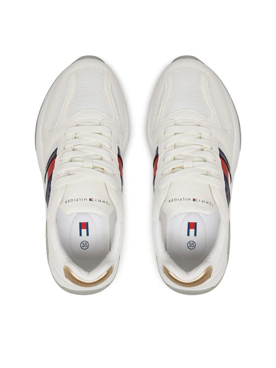 Tommy Hilfiger Tommy Hilfiger Αθλητικά Flag Low Cut Lace-Up Sneaker T3A9-33550-1697 S Λευκό