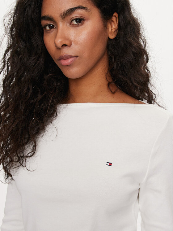 Tommy Hilfiger Tommy Hilfiger Блузка New Cody WW0WW40589 Écru Slim Fit