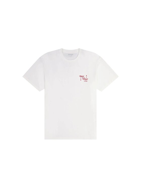 Wrangler Wrangler T-Shirt VINTAGE TEE Biały Regular Fit