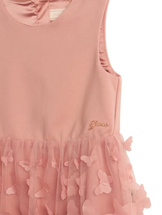 Guess Guess Elegantní šaty K6RK21 KAUH0 Korálová Regular Fit