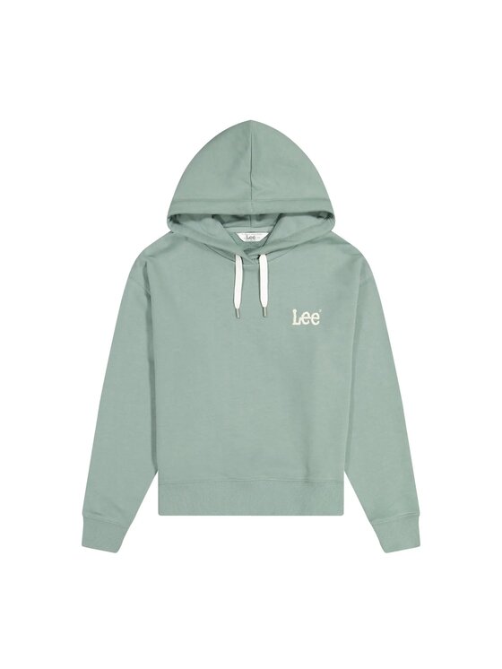 Lee Lee Felpa ESSENTIAL HOODIE Verde Regular Fit