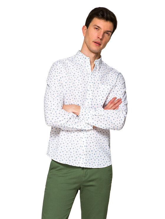 Lancerto Lancerto Koszula Carter KO073121000011 Biały Slim Fit