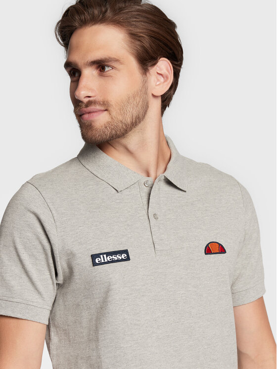Ellesse Ellesse Тениска с яка и копчета Montura SHS04475 Сив Regular Fit