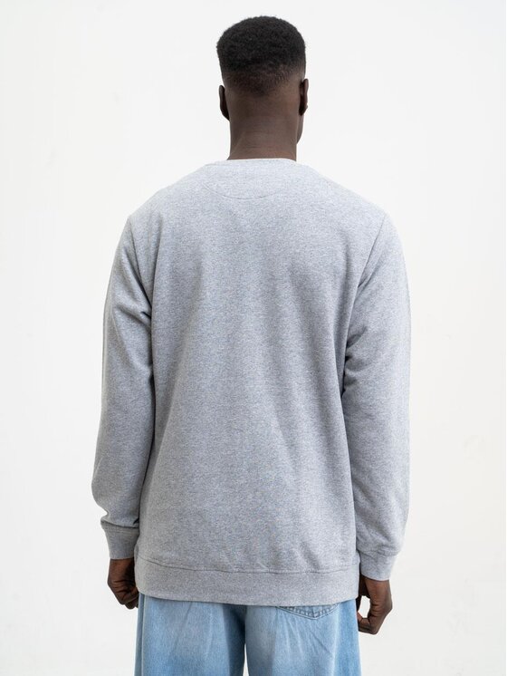 Jigga Wear Jigga Wear Bluza Bluza Bez Kaptura Męska Szara Jigga Wear Stripe Name XL Szary Regular Fit