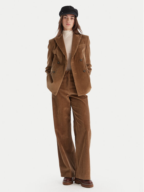 Weekend Max Mara Weekend Max Mara Spodnie materiałowe Tania 2525136092 Brązowy Wide Leg