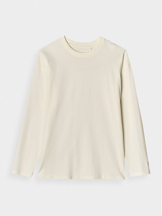 4F 4F Longsleeve 4FWAW24TLONU317 Beżowy Oversize