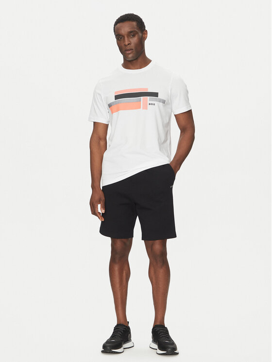 BOSS BOSS T-shirt Glamping 50538923 Bijela Relaxed Fit