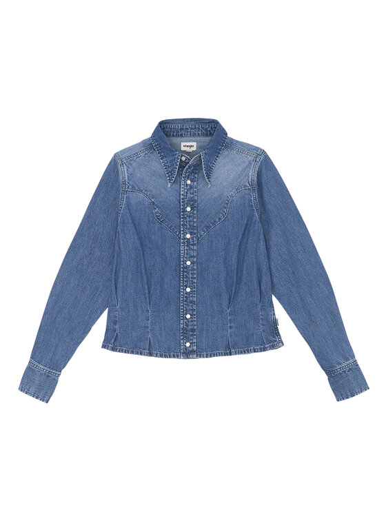 Wrangler Wrangler camicia di jeans 112370782 Blu Regular Fit