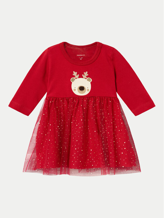 NAME IT NAME IT Vestito da giorno 13234546 Rosso Regular Fit