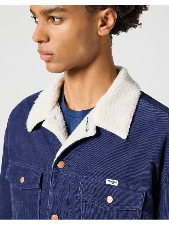 Wrangler Wrangler Kurtka przejściowa SHERPA JACKET Granatowy Regular Fit