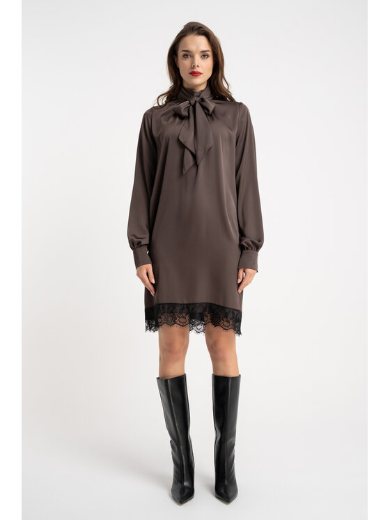 CLICK Φόρεμα βραδινό 60-6175 Καφέ Regular Fit