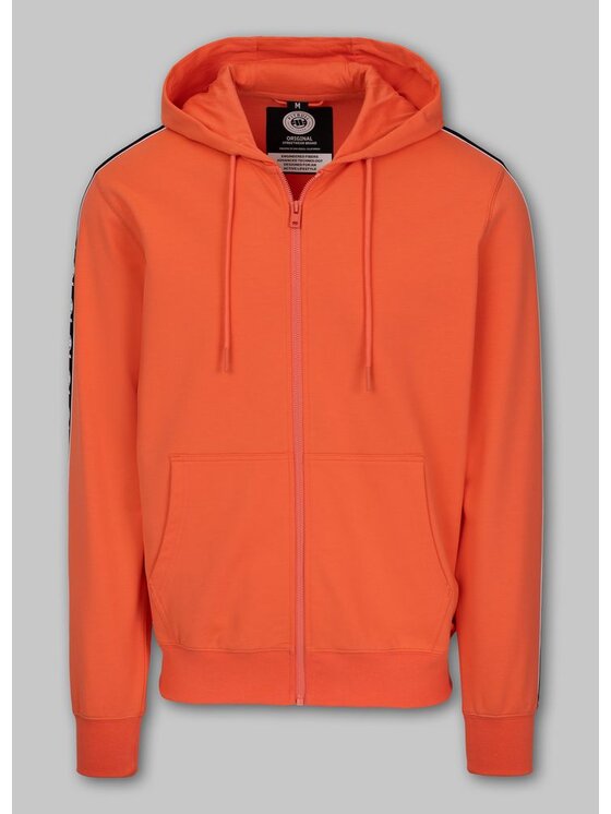 PITBULL PITBULL Bluza Bluza męska rozpinana z kapturem TAPE NUGGET L Pomarańczowy Regular Fit