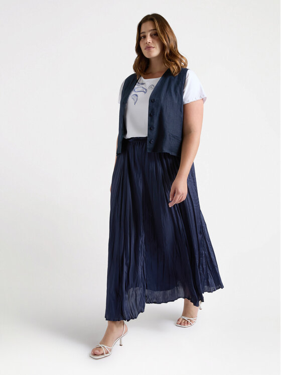 Fiorella Rubino Fiorella Rubino Gonna midi 1206L000495N034 Blu A-Line Fit