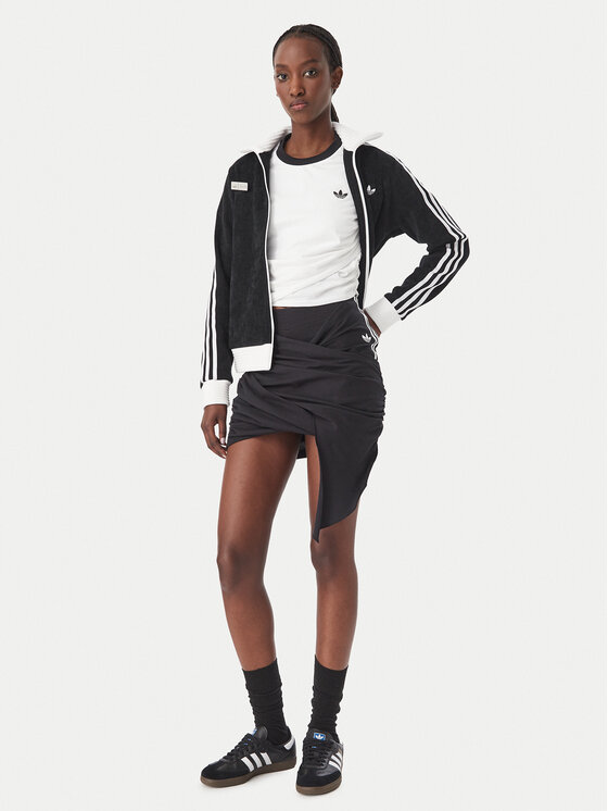adidas adidas Spódnica mini Adiluna Season 2 X Jennie Wrap-Around Skirt LD8930 Czarny Regular Fit