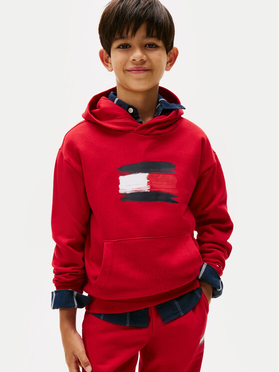 Tommy Hilfiger Tommy Hilfiger Jopa Flag KB0KB10112 Rdeča Regular Fit