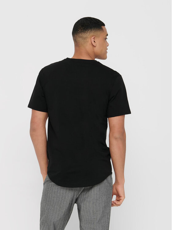 Only & Sons Only & Sons T-krekls Matt 22002973 Melns Regular Fit