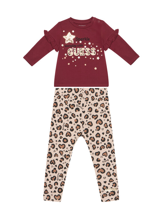 Guess Guess Felső és leggins szett A5BG02 J1314 Piros Regular Fit